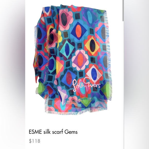 Lesley Evers Esme Scarf in Gems NWOT - Picture 6 of 8